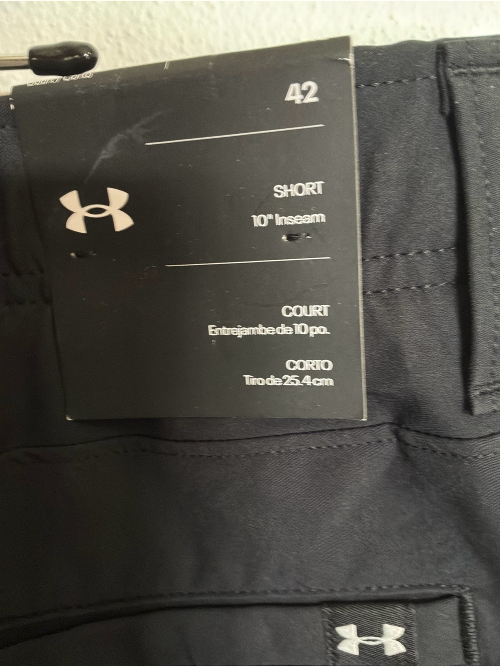Under Armour Men's Black Flat-Front Performance Shorts - Picture 5 of 5
